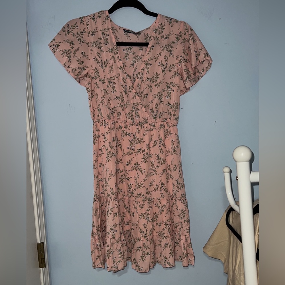Pink Floral Summer Dress